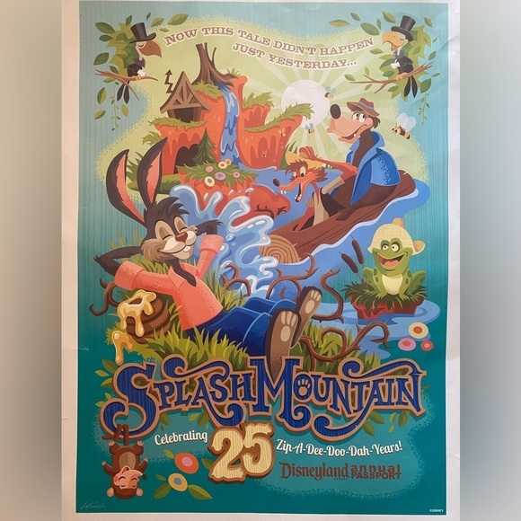 💦SPLASH MTN💦Poster from Disneyland Disney - Picture 1 of 8